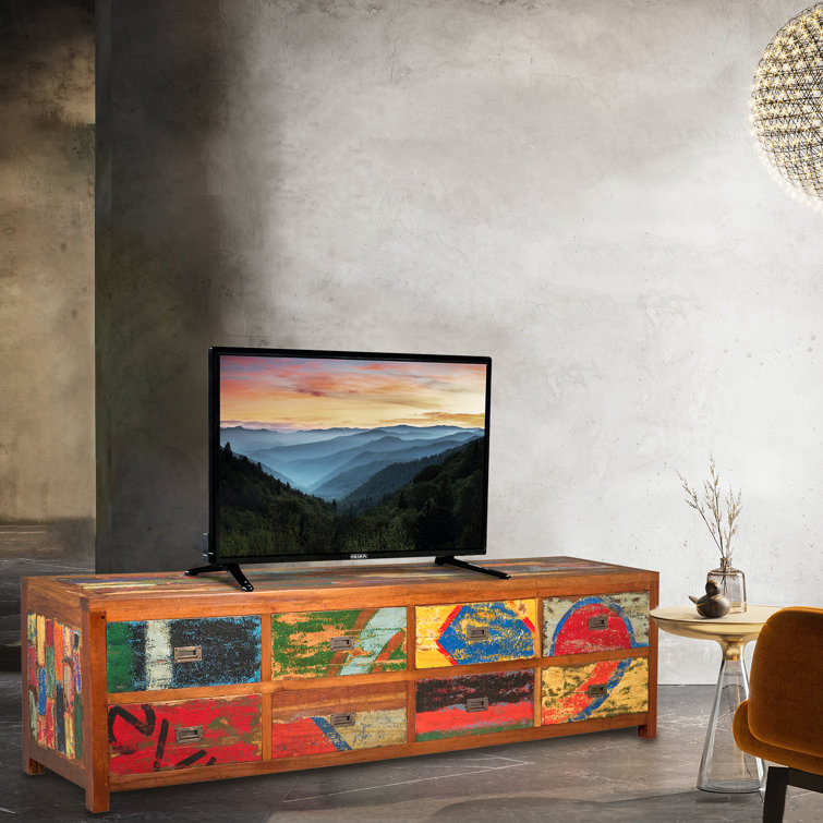 Loon Peak® Barnes Solid Wood TV Stand for TVs up to 88" & Reviews Wayfair